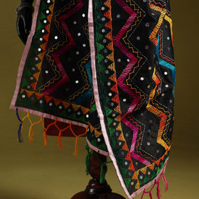 Ranihati chanderi silk zig zag hand embroidery dupatta 08