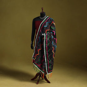 Ranihati chanderi silk zig zag hand embroidery dupatta 36