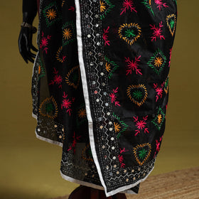 Ranihati chapa work chanderi silk hand embroidery dupatta