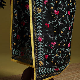 Ranihati chapa work chanderi silk hand embroidery dupatta
