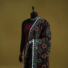 Ranihati chapa work chanderi silk hand embroidery dupatta