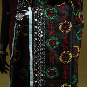 Ranihati chapa work chanderi silk hand embroidery dupatta