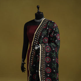 Ranihati chapa work chanderi silk hand embroidery dupatta