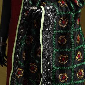 Ranihati chapa work chanderi silk hand embroidery dupatta
