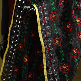 Ranihati chapa work chanderi silk hand embroidery dupatta