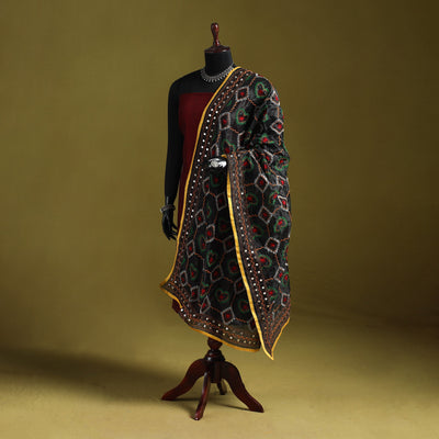 Ranihati chapa work chanderi silk hand embroidery dupatta