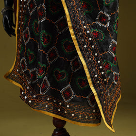 Ranihati chapa work chanderi silk hand embroidery dupatta
