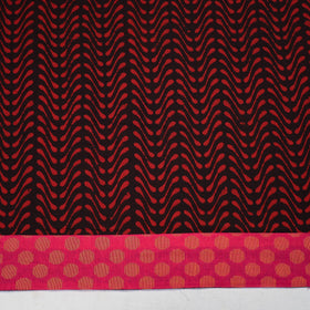 Shop Red Pipad Block Printed Cotton Blouse Piece 