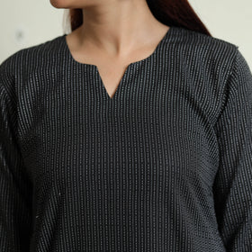 Buy Running Stitch Cotton Long Kurta Online at iTokri.com