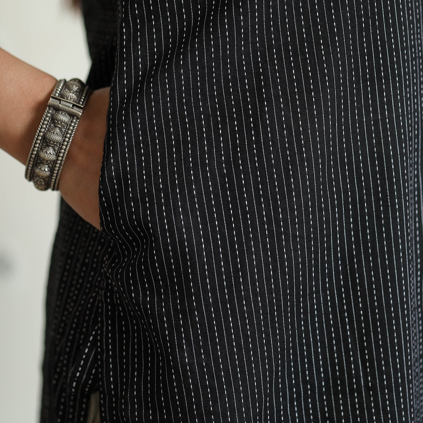 Buy Running Stitch Cotton Long Kurta Online at iTokri.com