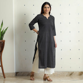 Buy Running Stitch Cotton Long Kurta Online at iTokri.com