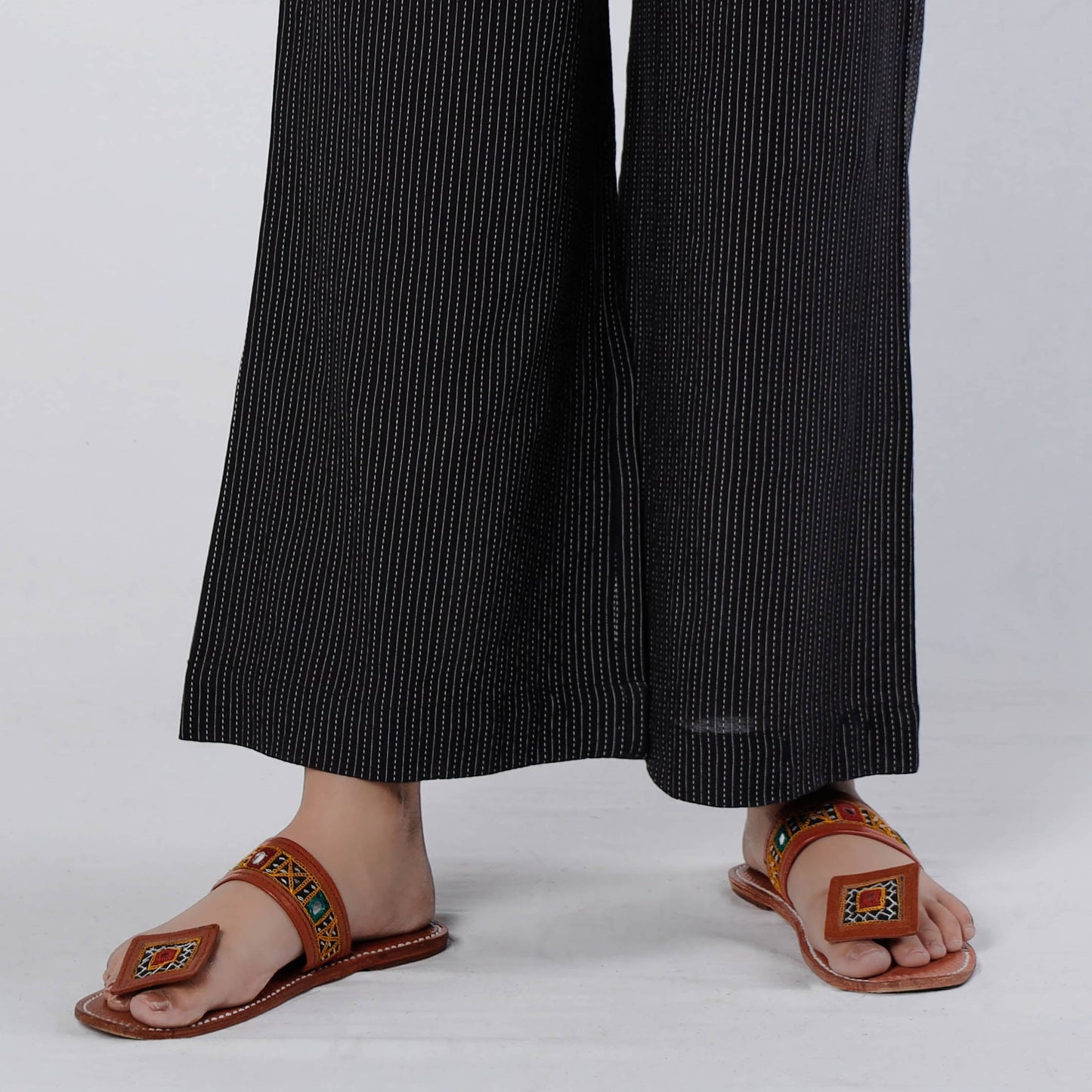  Running Stitch Cotton Palazzo by iTokri Casuals 