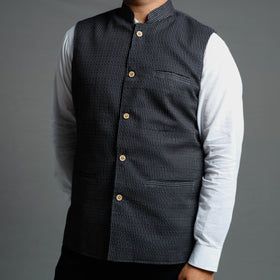 Buy Running Stitch Pure Cotton Men Nehru Jacket 10 Online at iTokri.com
