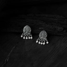 Black - saanjh bela floral oxidised necklace set