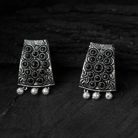 Black - saanjh bela floral oxidised necklace set