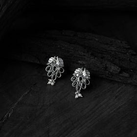 Black - saanjh bela leaves oxidised necklace set