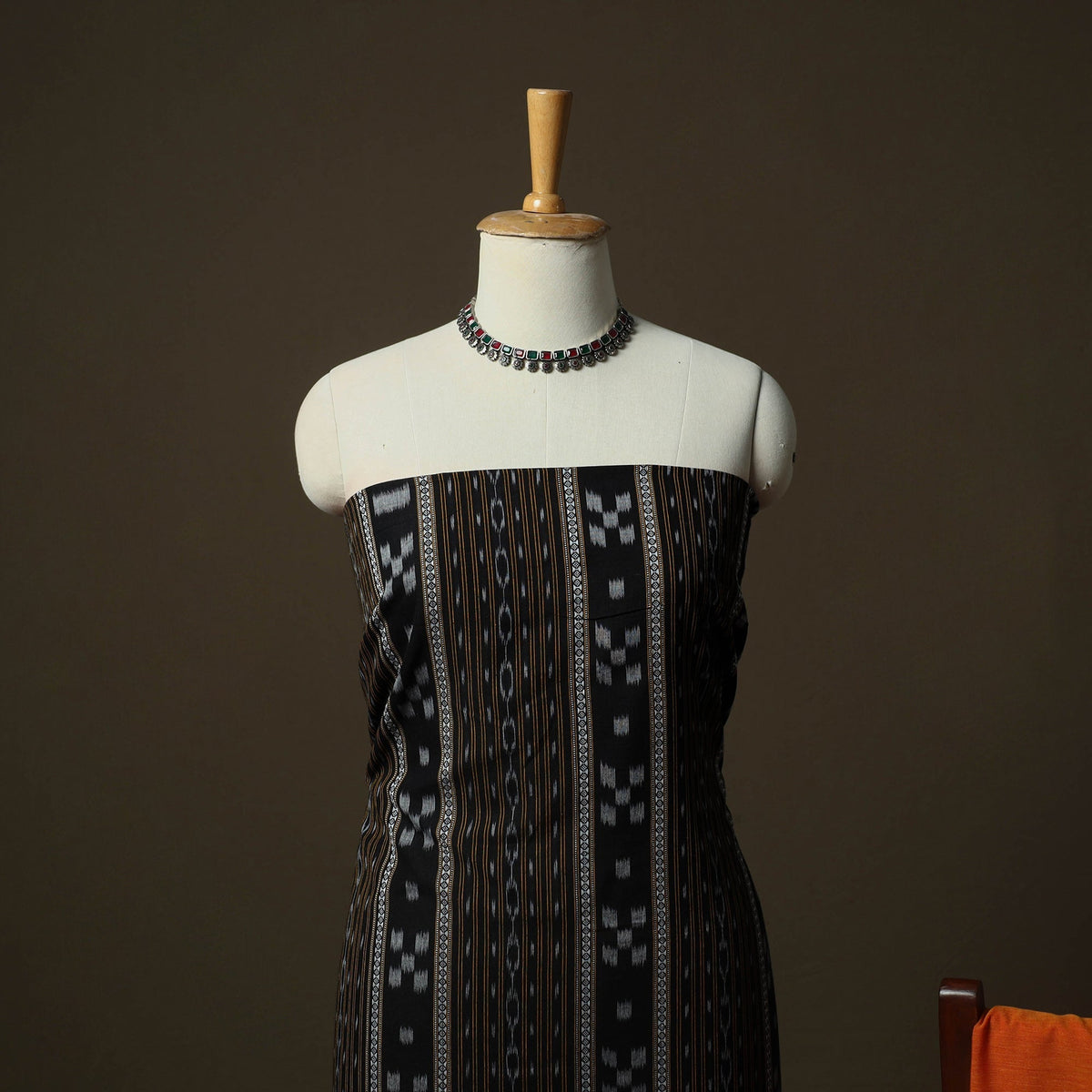 Sambalpuri ikat cotton 3pc unstitched dress material suit