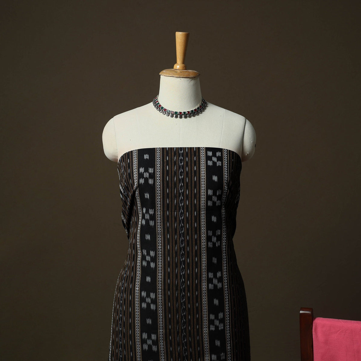 Sambalpuri ikat cotton 3pc unstitched dress material suit