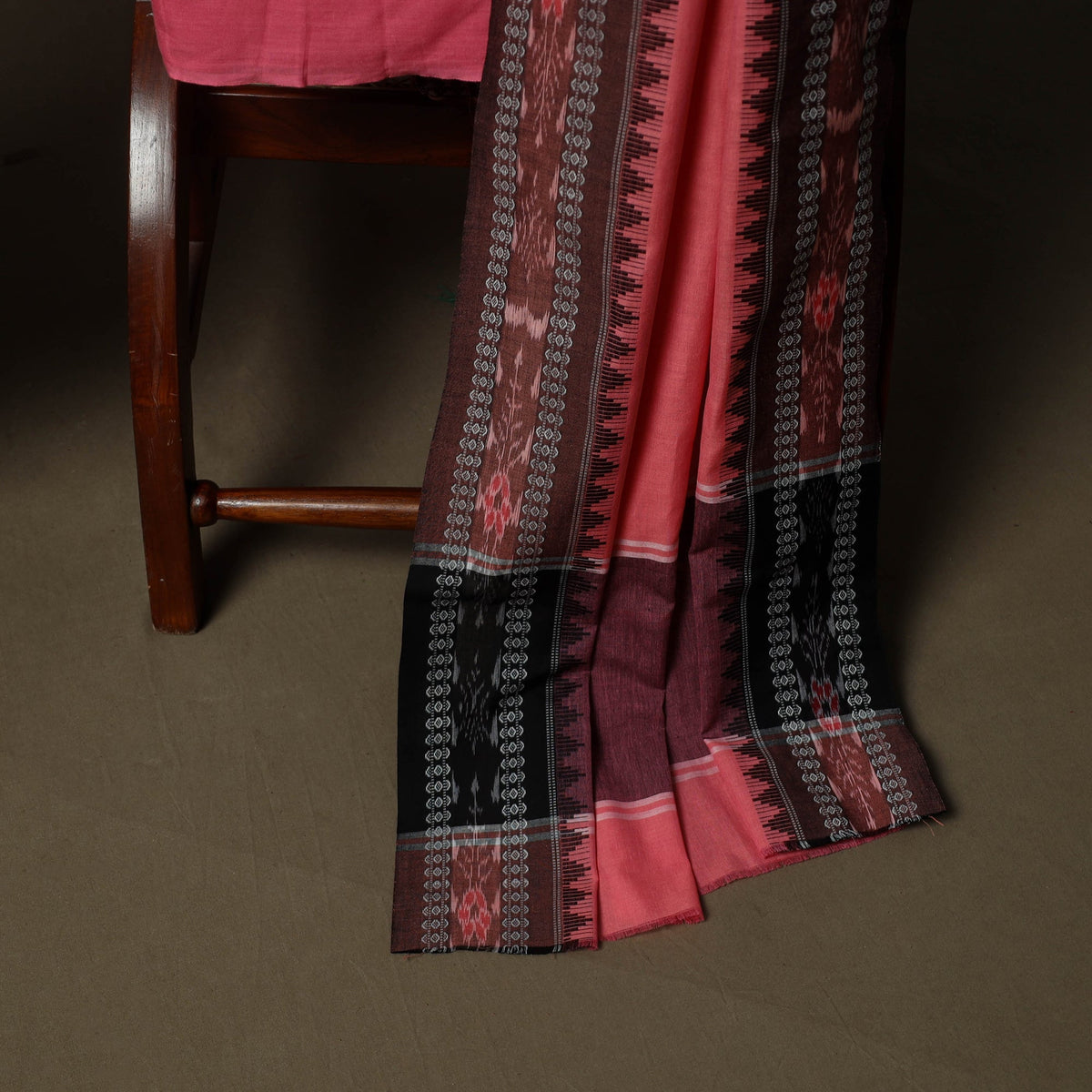 Sambalpuri ikat cotton 3pc unstitched dress material suit