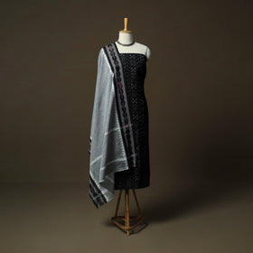 Sambalpuri ikat cotton 3pc unstitched dress material suit