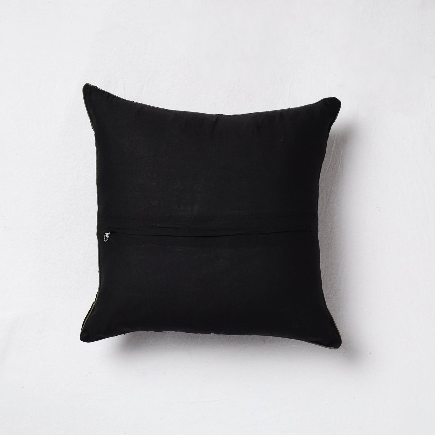 Buy Black Sambalpuri Ikat Cotton Cushion Cover