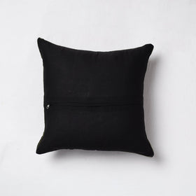 Buy Black Sambalpuri Ikat Cotton Cushion Cover