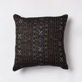 Buy Black Sambalpuri Ikat Cotton Cushion Cover