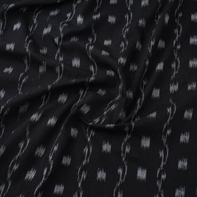 Black Sambalpuri Ikat Cotton Fabric