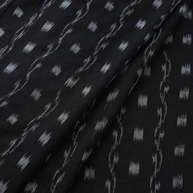 Black Sambalpuri Ikat Cotton Fabric