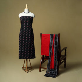 Sambalpuri ikat handloom cotton 3pc unstitched dress