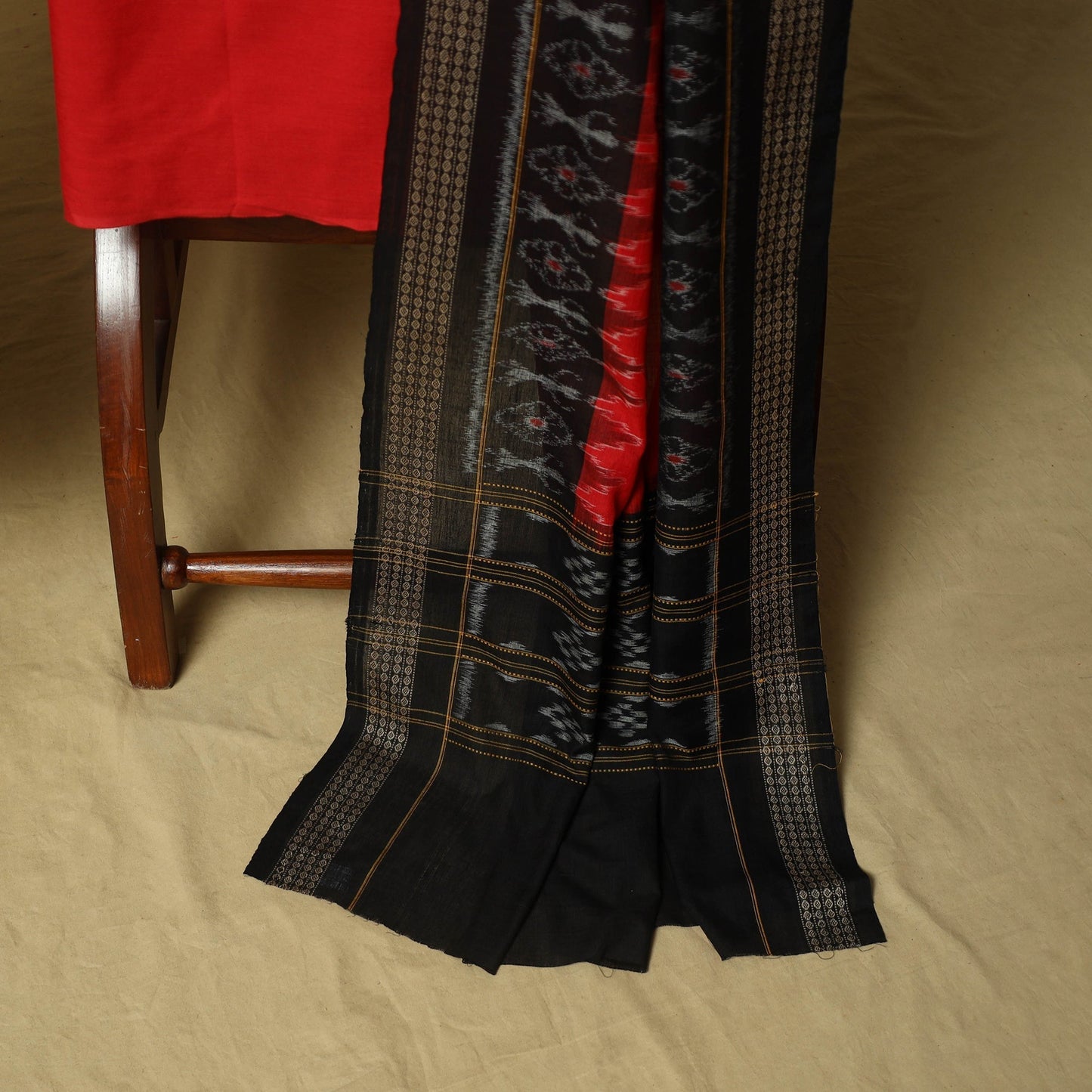Sambalpuri ikat handloom cotton 3pc unstitched dress
