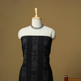 Black - sambalpuri ikat handloom cotton 3pc unstitched