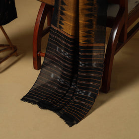 Black - sambalpuri ikat handloom cotton 3pc unstitched