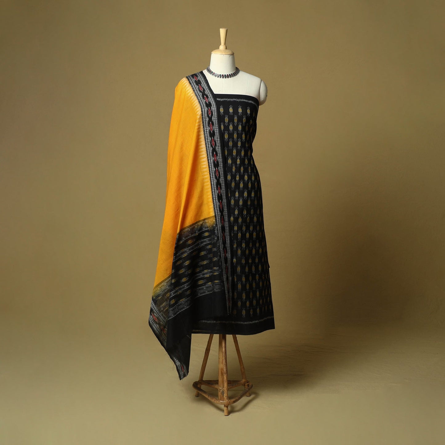 Sambalpuri ikat handloom cotton 3pc unstitched dress