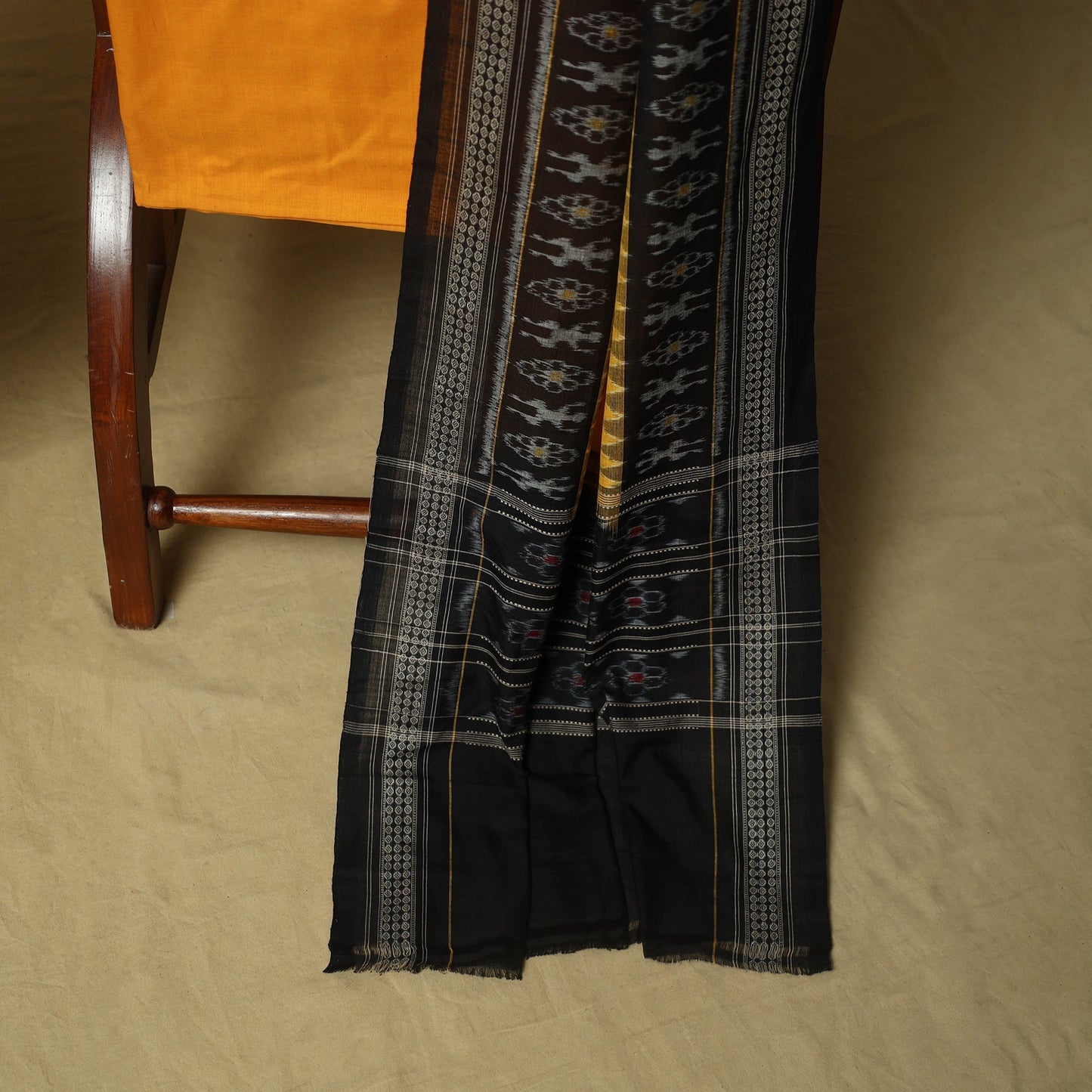 Sambalpuri ikat handloom cotton 3pc unstitched dress