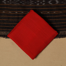 Black - sambalpuri ikat handloom cotton 3pc unstitched