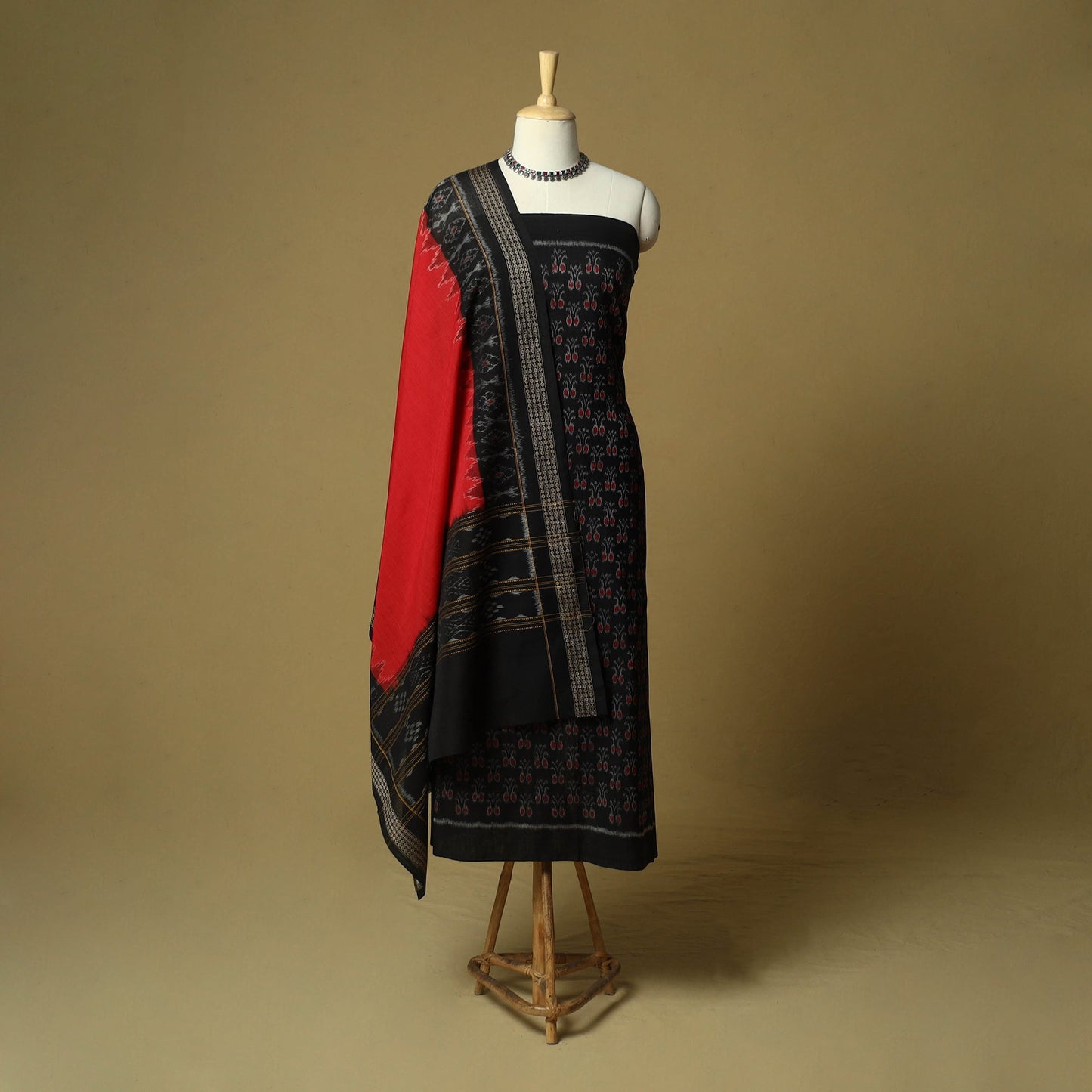 Sambalpuri ikat handloom cotton 3pc unstitched dress