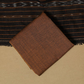 Black - sambalpuri ikat handloom cotton 3pc unstitched