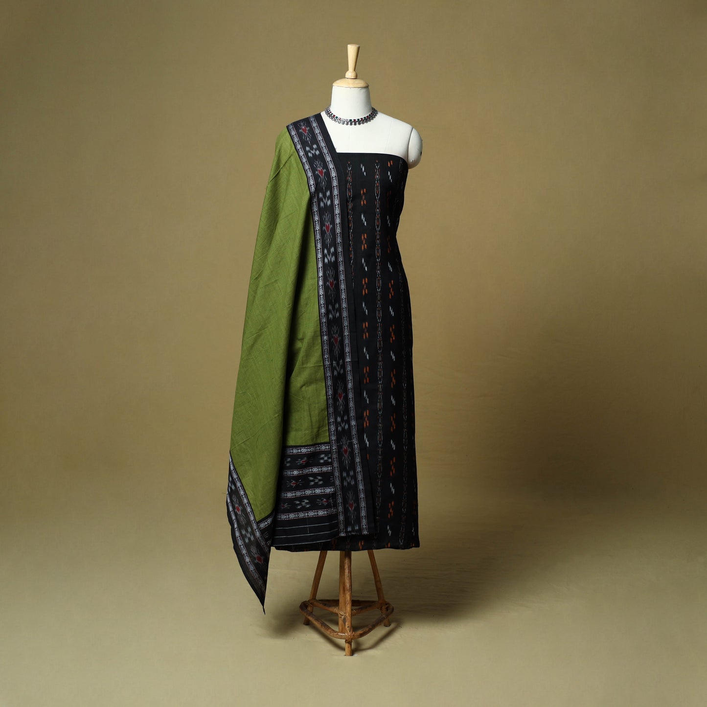 Sambalpuri ikat handloom cotton 3pc unstitched dress