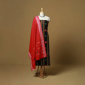 Black - sambalpuri ikat handloom cotton 3pc unstitched