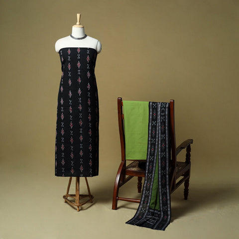 Sambalpuri ikat handloom cotton 3pc unstitched dress