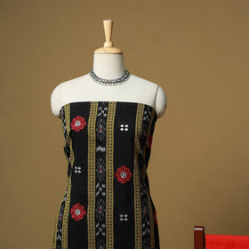 Black - sambalpuri ikat handloom cotton 3pc unstitched