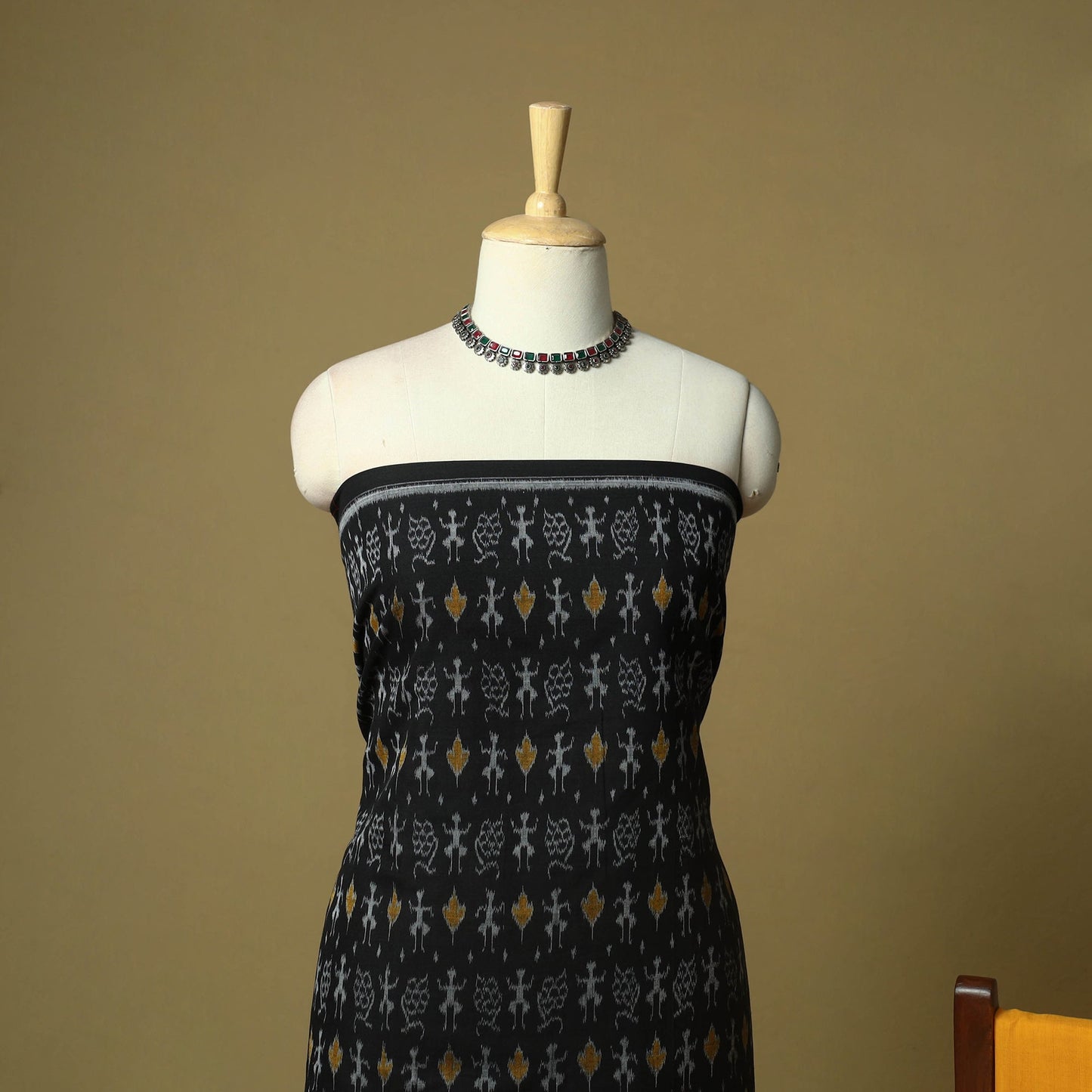Sambalpuri ikat handloom cotton 3pc unstitched dress