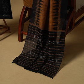 Black - sambalpuri ikat handloom cotton 3pc unstitched