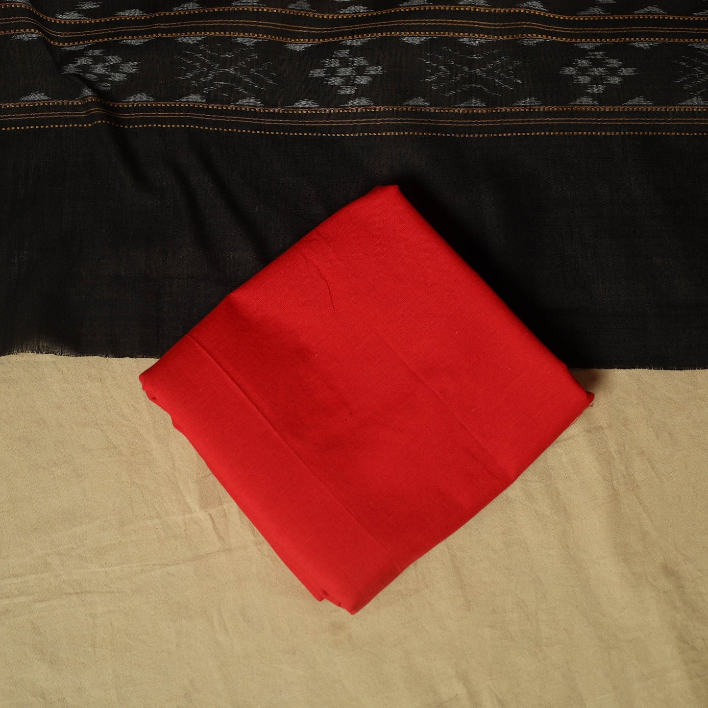 Sambalpuri ikat handloom cotton 3pc unstitched dress