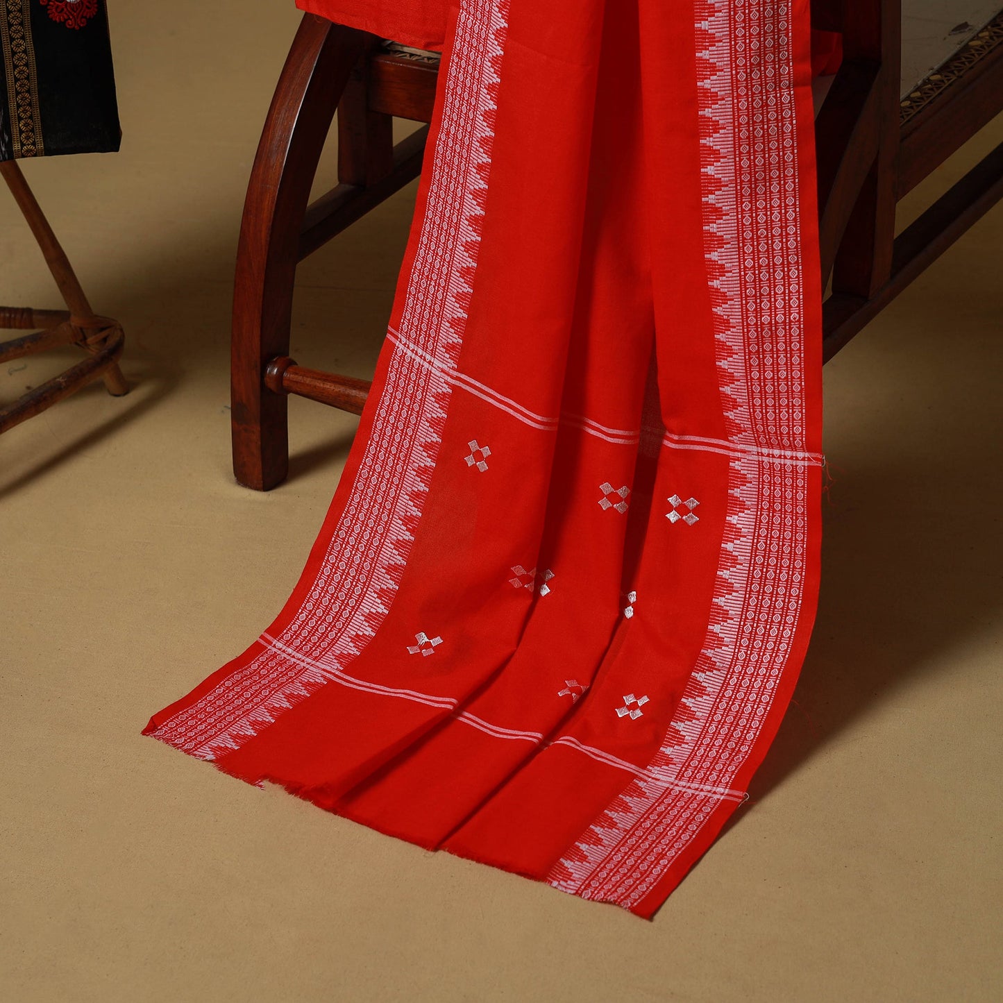 Black - sambalpuri ikat handloom cotton 3pc unstitched