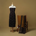 Black - sambalpuri ikat handloom cotton 3pc unstitched