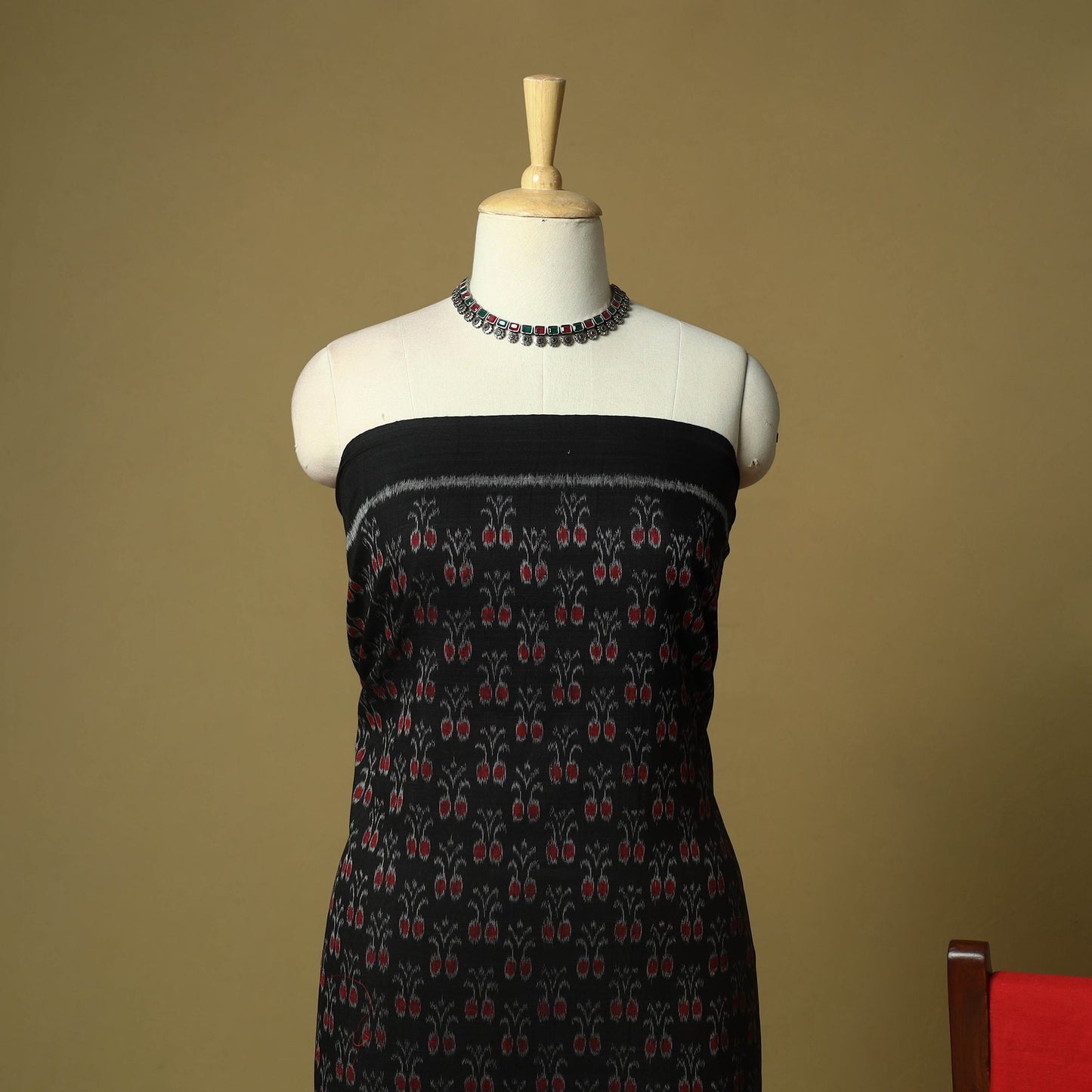 Sambalpuri ikat handloom cotton 3pc unstitched dress