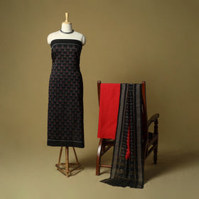 Sambalpuri ikat handloom cotton 3pc unstitched dress