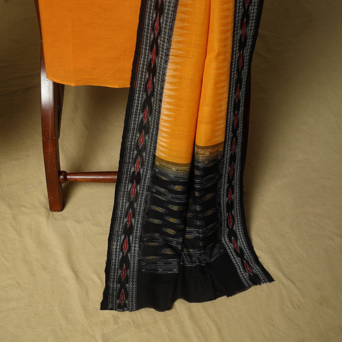 Sambalpuri ikat handloom cotton 3pc unstitched dress